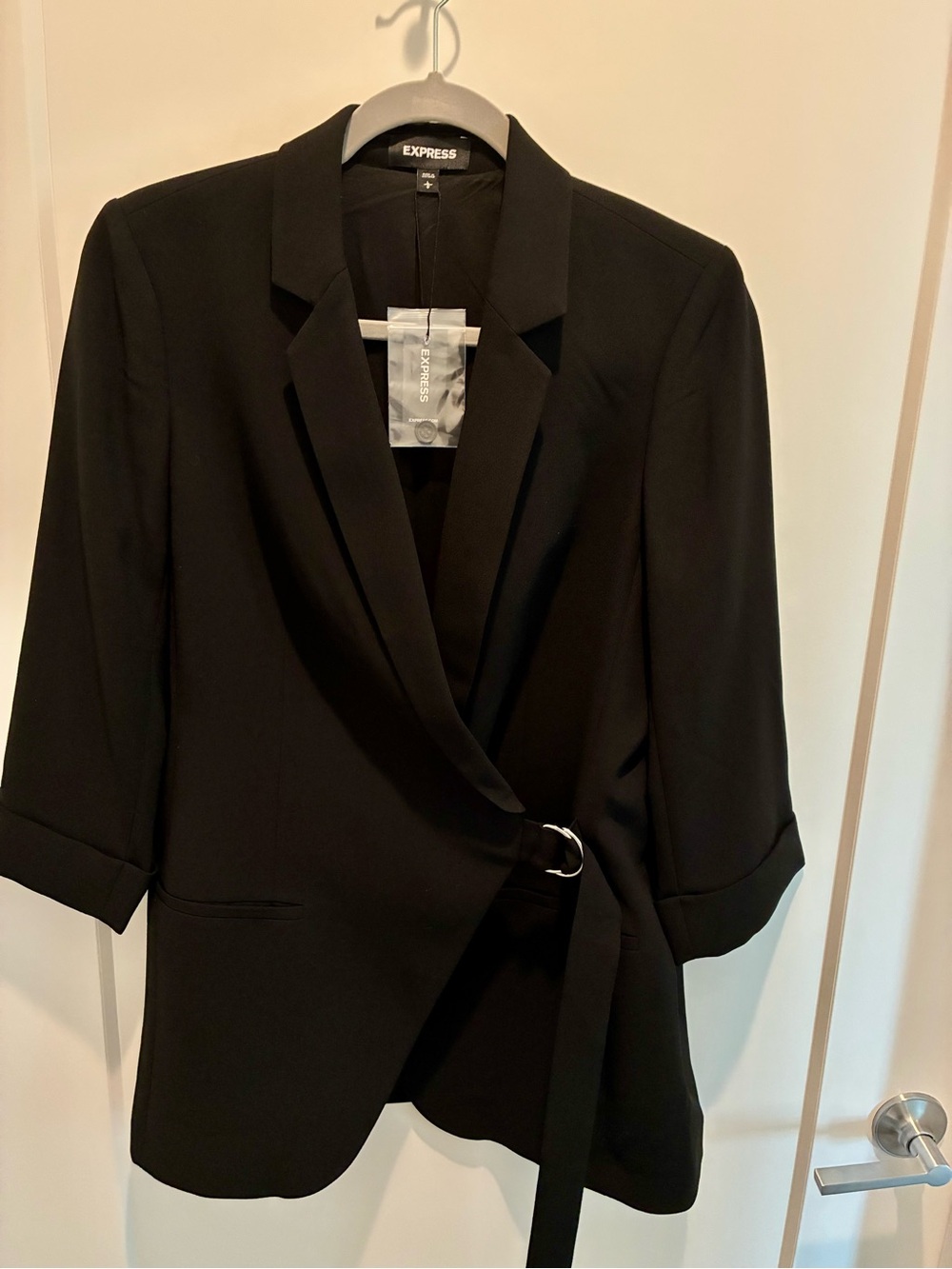 Express Black Wrap Blazer with Self-Tie Belt-BRAND NEW!